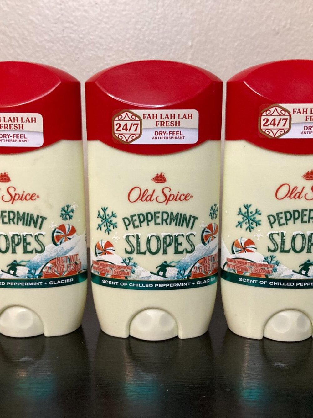 Old Spice Peppermint Slopes Antiperspirant 2.6oz • Lot of 3 • Limited Edition